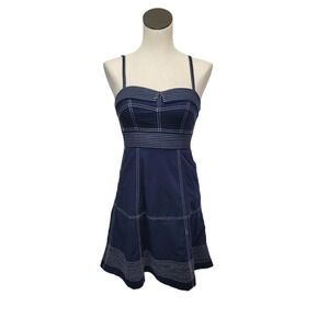 Anthropologie Navy Mini Dress